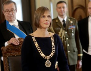 Estonia's newly-elected President Kersti Kaljulaid poses for media during her inauguration ceremony in Tallinn, Estonia October 10, 2016. REUTERS/Ints Kalnins
